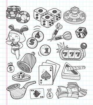 doodle casino icons