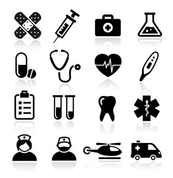Collection of medical icons