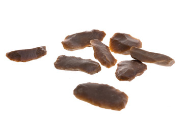flint rock isolated on white