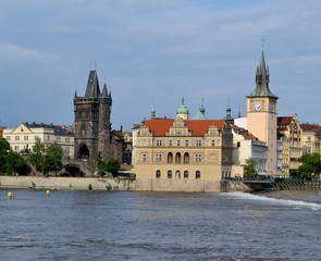 Fototapeta premium The Bedrich Smetana Museum in Prague and the mill