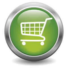 Shopping cart icon green