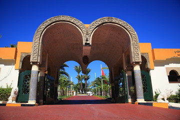 Moroccan Gate in traditional oriental style, Tangier