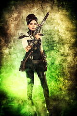 Naklejka premium industrial soldier