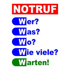 notruf tafel 5 w I