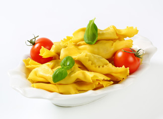 Caramelle shaped stuffed pasta