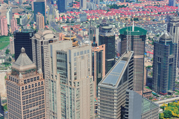 Fototapeta na wymiar Shanghai aerial in the day