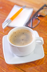 coffee and note