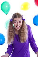 Fototapeta premium Die Künstlerin - Mädchen feiert seinen Geburtstag