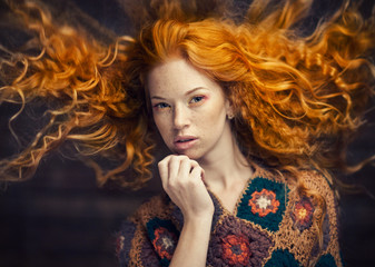 red-haired girl