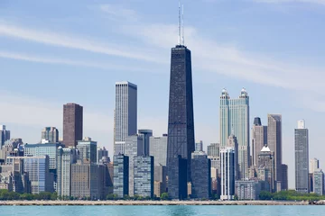 Stof per meter Chicago skyline © pyzata