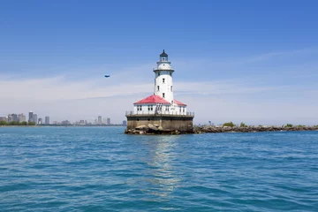 Wall murals Lighthouse skyline with lighthouse