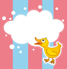 A stationery with a duckling