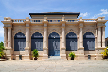 Naklejka premium European style old building in grand palace ,Bangkok Thailand