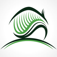 abstract home icon stock vector