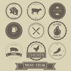 Menu Steak Label Design - 54561709