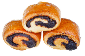sweet small rolls with poppy seeds
