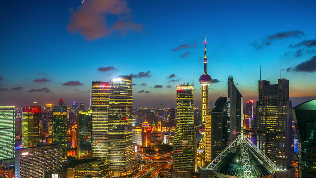 HD: Time lapse of China Shanghai night.