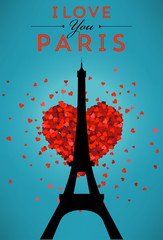 I Love You Paris Poster Design