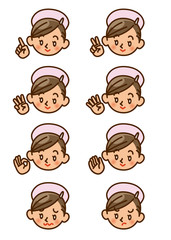 ナース　素材　セット　ピンク