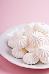 Meringues on a plate