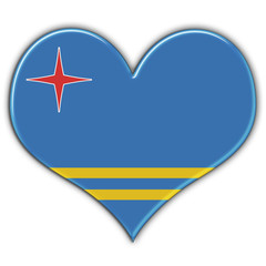 Coração com a bandeira de Aruba
