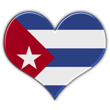 Coração com a bandeira de Cuba