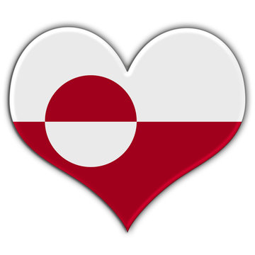 Coração com a bandeira da Gronelândia