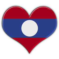 Coração com a bandeira do Laos