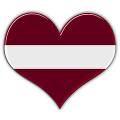Coração com a bandeira da Letónia