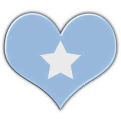 Coração com a bandeira da Somália