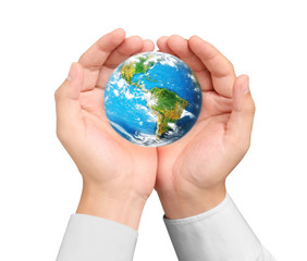 earth in human hand
