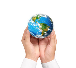 earth in human hand