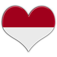Coração com a bandeira do Mónaco
