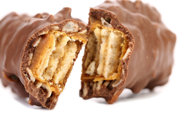 Break bar chocolate.