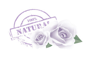 natural stempel mit rose