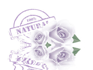 Natural stempel mit rose