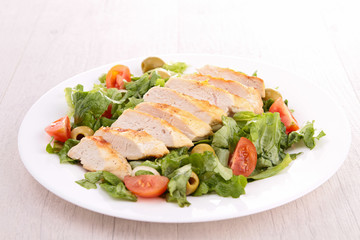 Fototapeta na wymiar salad with chicken