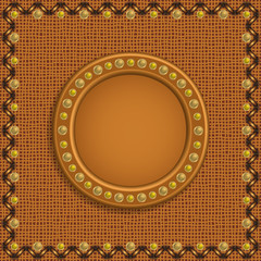 Brown frame on background