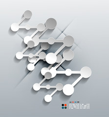Vector 3d paper connection modern design