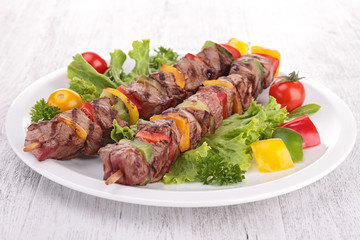 grilled beef kebab