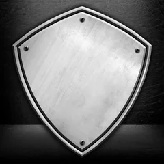 Photo sur Plexiglas Métal shield pattern metal background