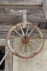 Old wooden wheel