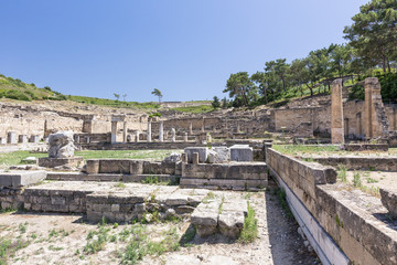 Fototapeta na wymiar Starożytni Ruis Kamiros w Rodos, Grecja