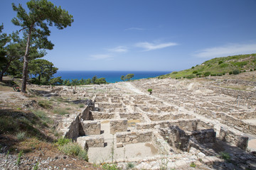 Fototapeta na wymiar Starożytni Ruis Kamiros w Rodos, Grecja
