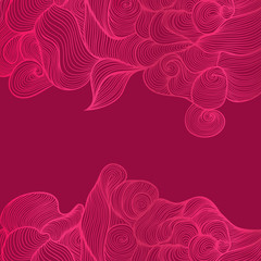 Abstract invitation card. Template frame design for card.