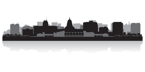 Madison city skyline silhouette