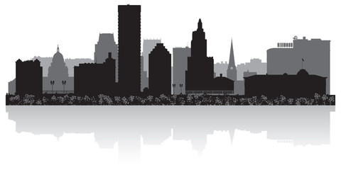 Providence city skyline silhouette