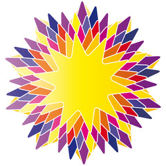 Bunter Stern - Papier - Basteln zu Weihnachten, x-mas, xmas