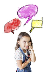 little girl who think