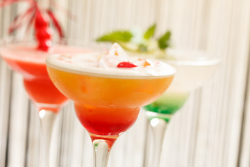 cocktails in the bar